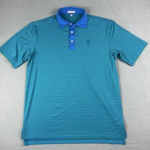 Peter Millar Polo Shirt Mens Large Summer Comfort Golf Striped SH Golf Shirt 80s